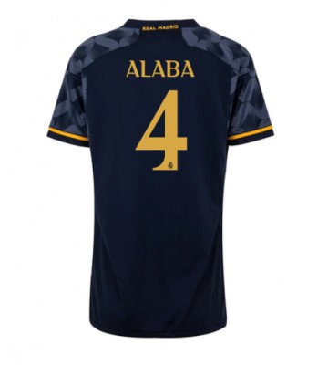 Real Madrid David Alaba #4 Replika Udebanetrøje Dame 2023-24 Kortærmet
